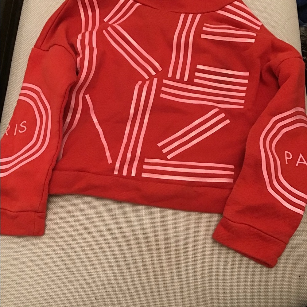 Red and Pink Graphic Sweatshirt